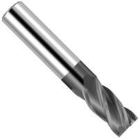 Solid Carbide End Mills, 4 Flute, Std Length, Metric, Coated