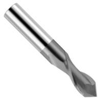 Solid Carbide Drill Mills, 2 Flute, TiAlN Coated