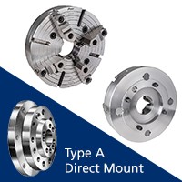 4-Jaw Type A Direct Mount Independent Chucks