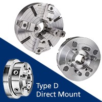 4-Jaw Type D Direct Mount Independent Chucks