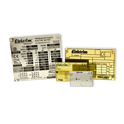 Elektrim Nameplate IEC90-180